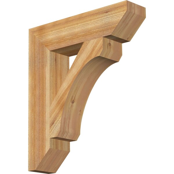 Ekena Millwork Legacy Slat Rough Sawn Bracket, Western Red Cedar, 6"W x 26"D x 30"H BKT06X26X30LEC06RWR - main